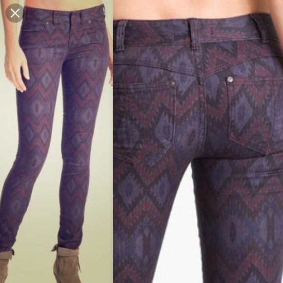 Free People Ikat Skinny Jeans/Pants - Picture 1 of 5